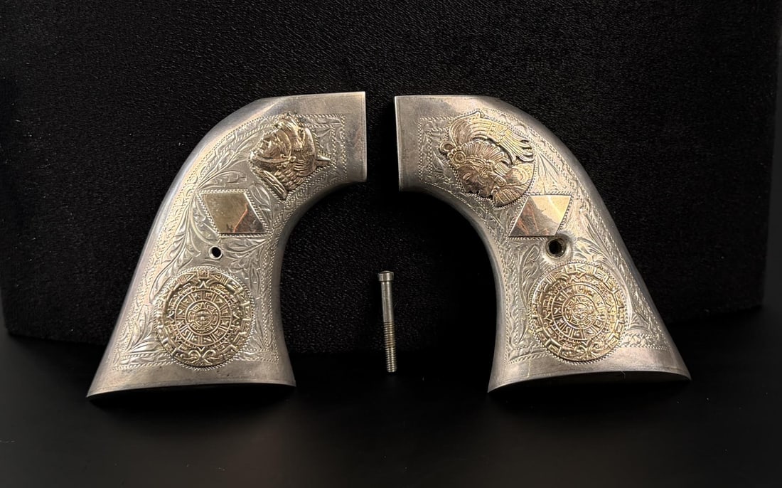 Mexico Sterling 10k Gold Colt Single Action Grips (1 of 6)