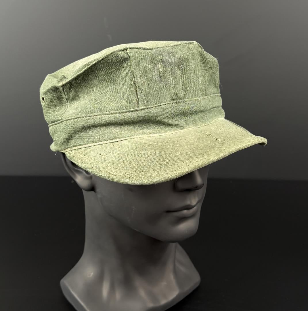 WW2 P44 HBT USMC Marine Corps Hat: Stamp is faded.