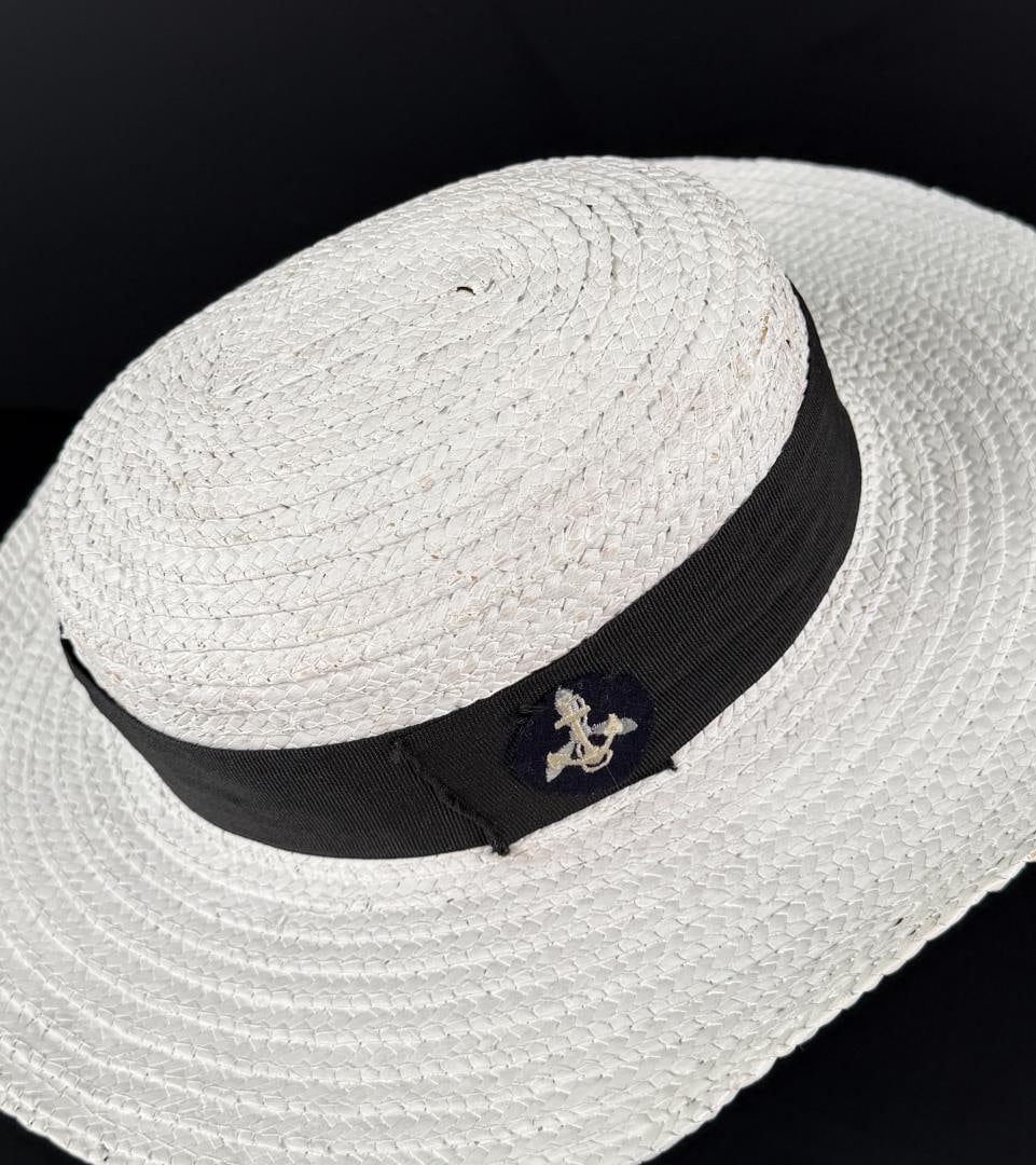 WW2 US Navy WAVES Straw Hat - 3