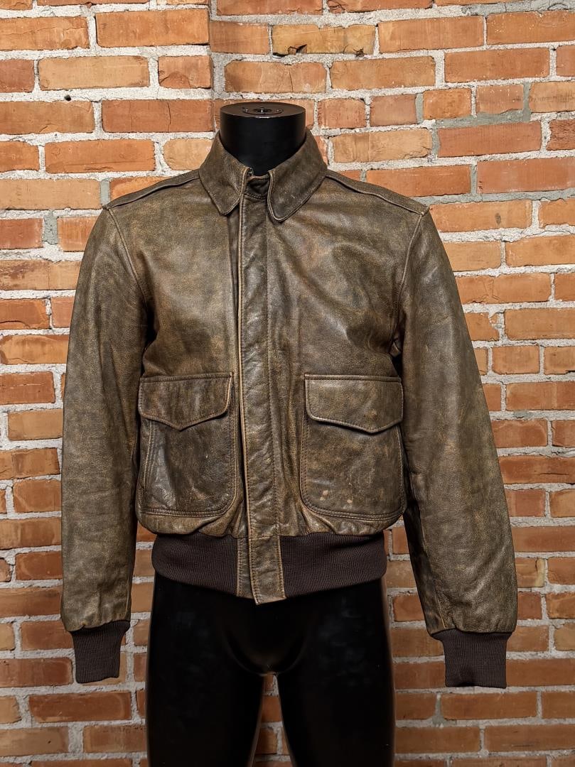 Vintage Banana Republic Leather Bomber Jacket (1 of 8)