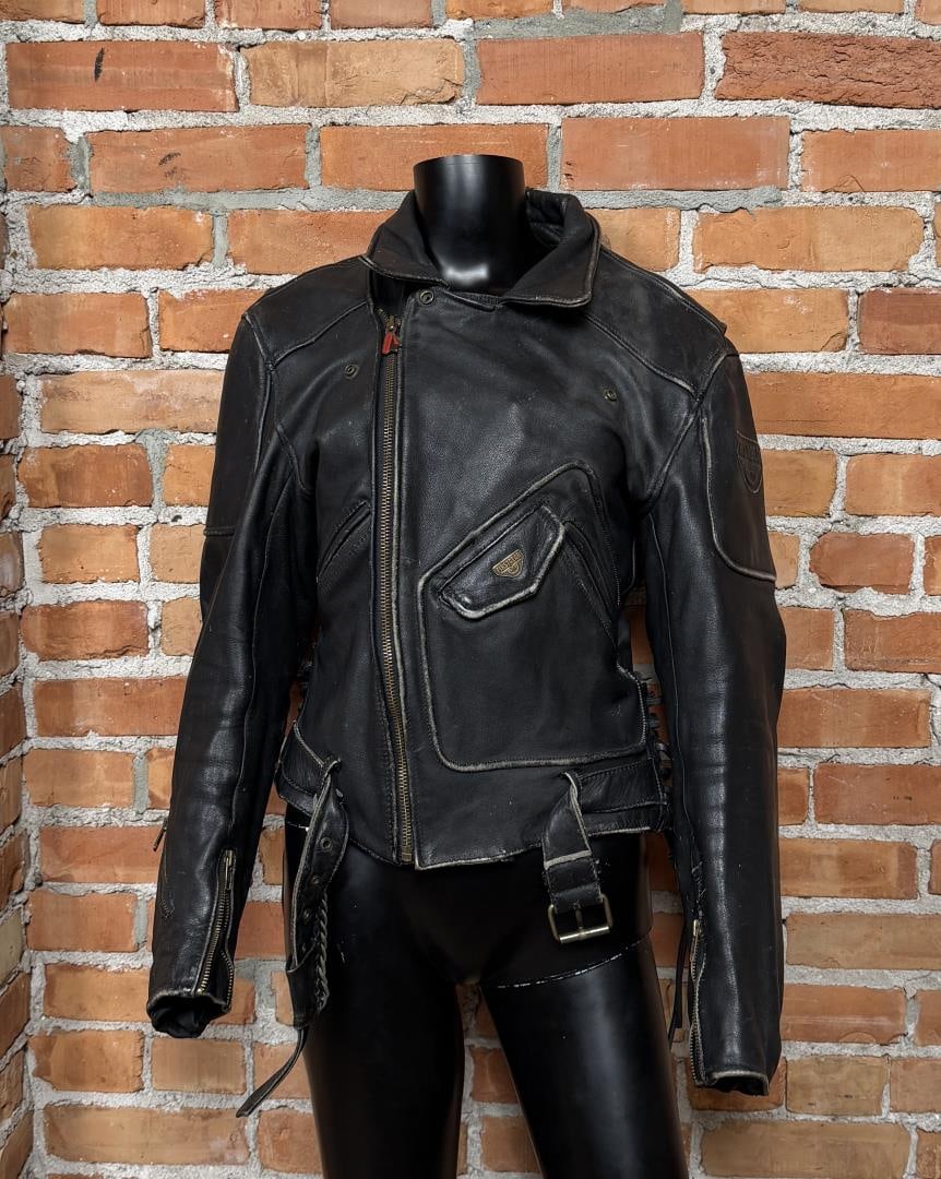 Hein Gericke First Gear Leather Motorcycle Jacket: Size Medium