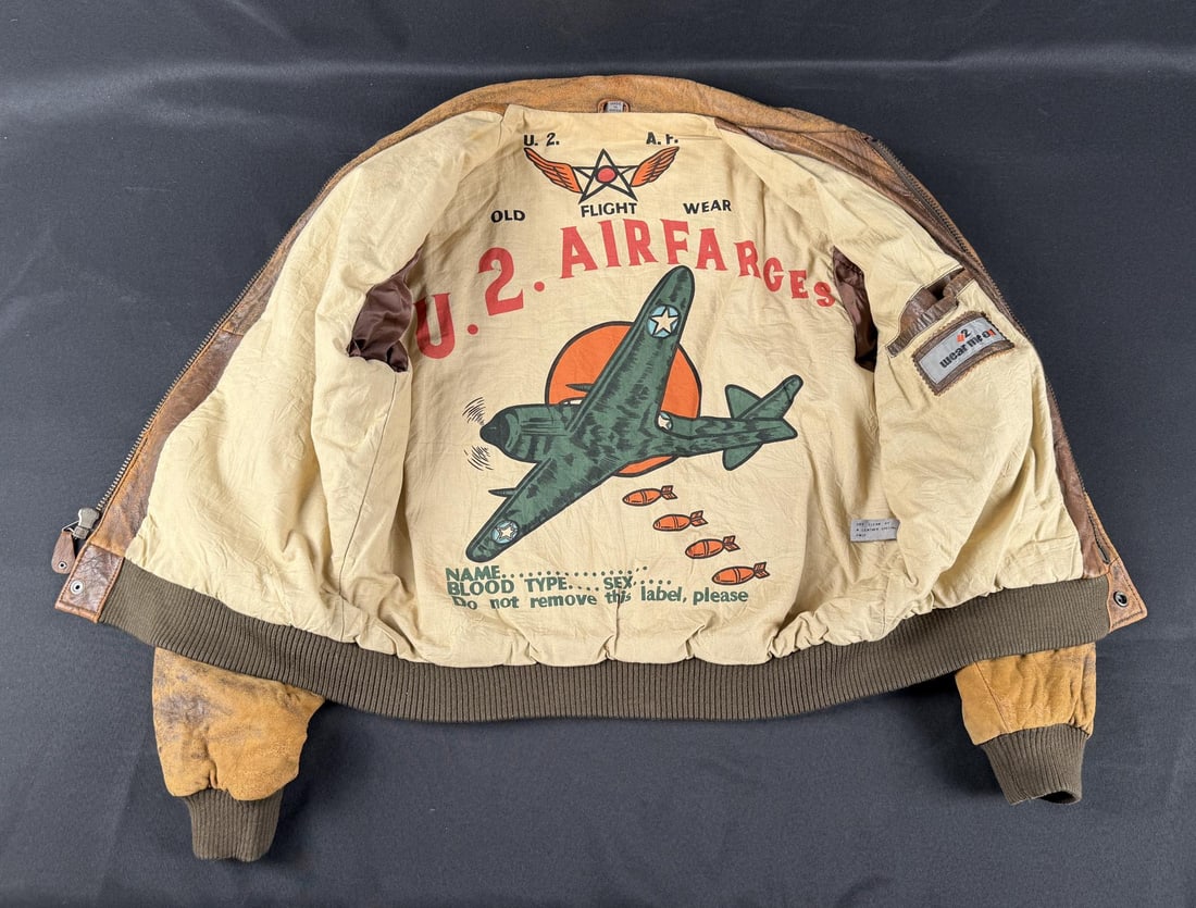 Vintage U2 Wear Me Out Leather Bomber Jacket: Size 40