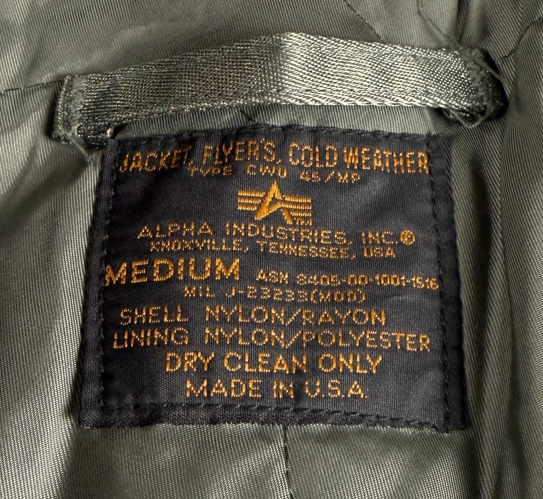 Alpha Industries Type CWU 45/MP Flight Jacket - 7
