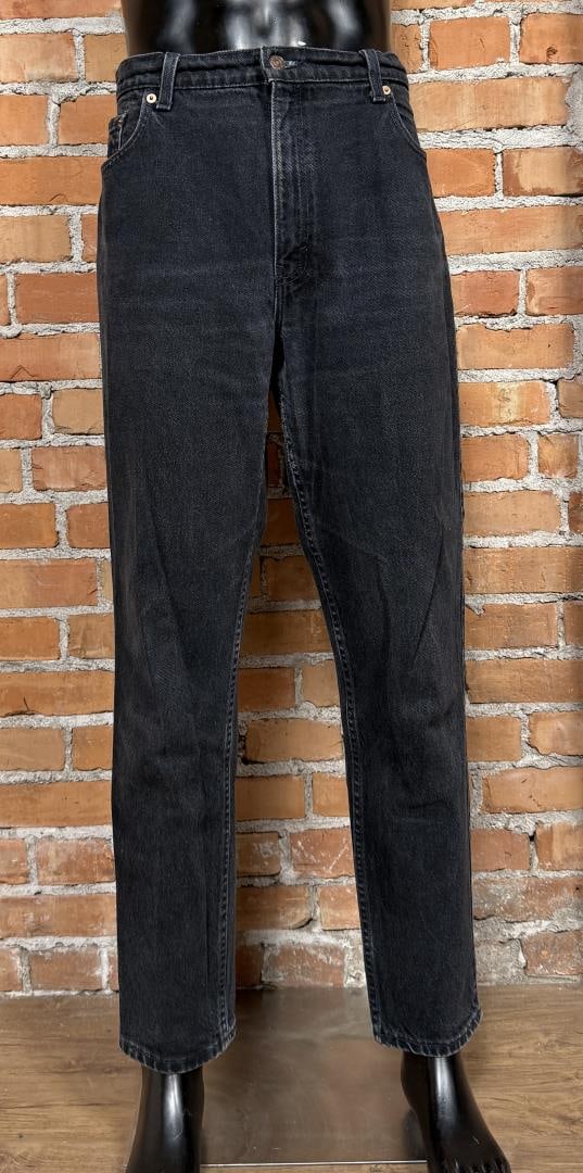 Levis 551 Black Denim Jeans: Size 14 Medium. USA Made.