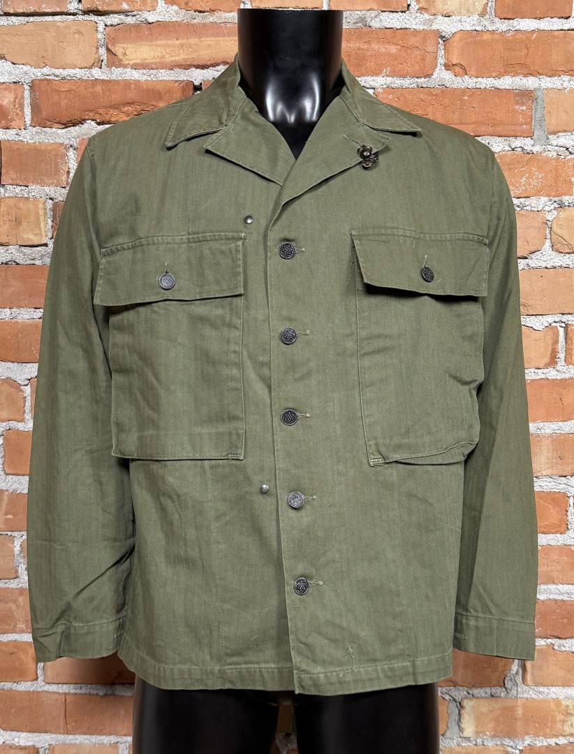 WW2 US Army 13 Star Button HBT Jacket: Size 36R