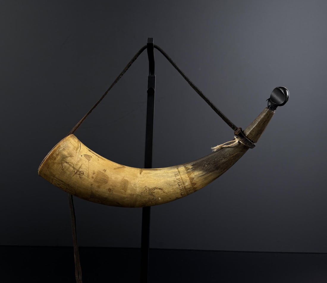 War of 1812 American Scrimshaw Powder Horn (1 of 16)