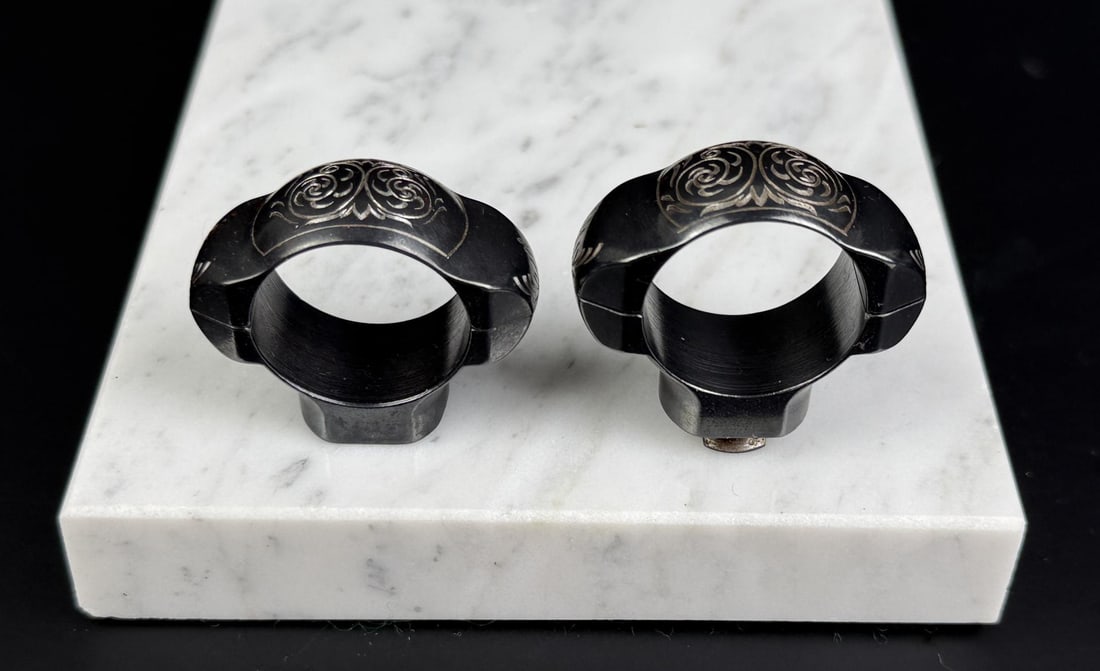 Sako Factory Engraved 1 Inch Scope Rings: Nice set.