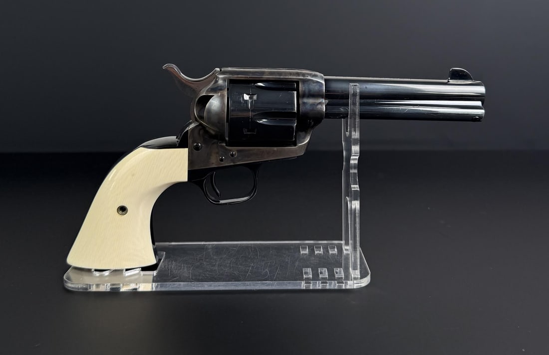 1994 Colt Single Action Army Revolver .45 LC: 3rd Gen. 4 1/2" barrel. Factory Ivory Grips. Requires FFL Transfer. C&R not accepted.