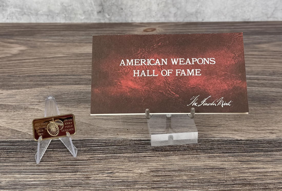 Lincoln Mint Colt Gatling Gun 1oz Silver Bar (1 of 6)