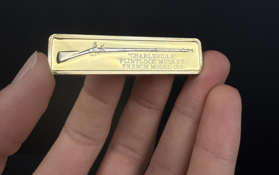 Lincoln Mint 1763 Charleville Musket 1oz Bar (1 of 4)