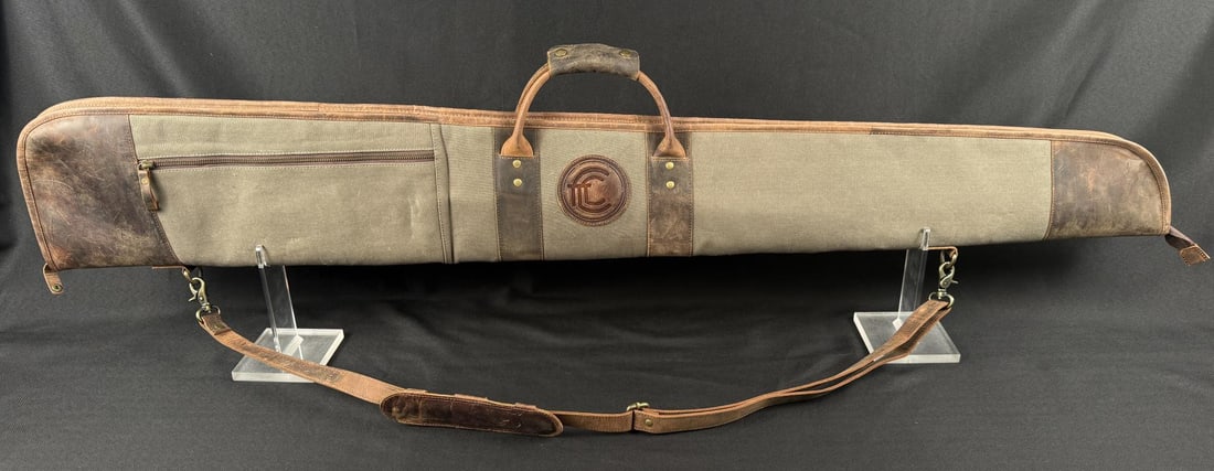 Waxed Canvas Shotgun Rifle Case: 53 1/2" long.