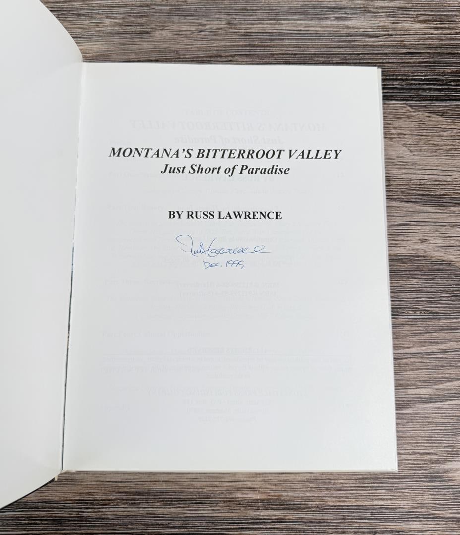 Montana's Bitterroot Valley Author Signed - 3