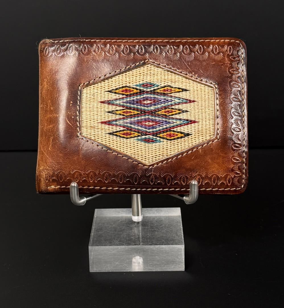 Deer Lodge Prison Montana Horsehair Wallet: 4 1/2" by 3 1/2".