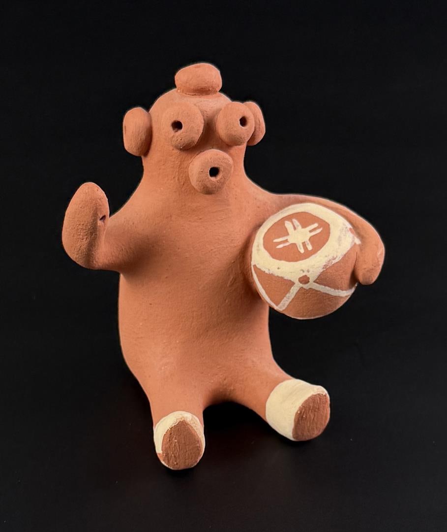 Judy Toya Jemez Pueblo Mudhead Pottery Drummer (1 of 5)