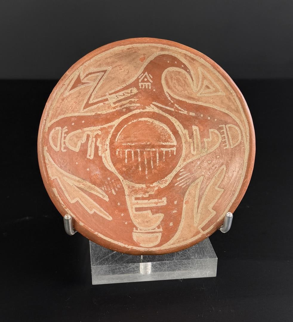Rosita Tafoya Santa Clara Pueblo Pottery Plate: 5 3/8" diameter, 1" tall.
