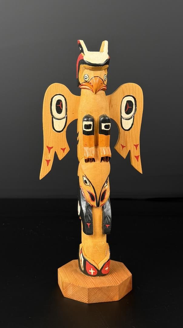 John Wallan Northwest Coast Carved Totem Pole (1 of 5)
