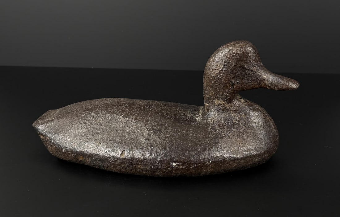 Cast Iron Decoy Sink Box Weight: 13 1/2" by 6 3/8" by 6". 34lbs.