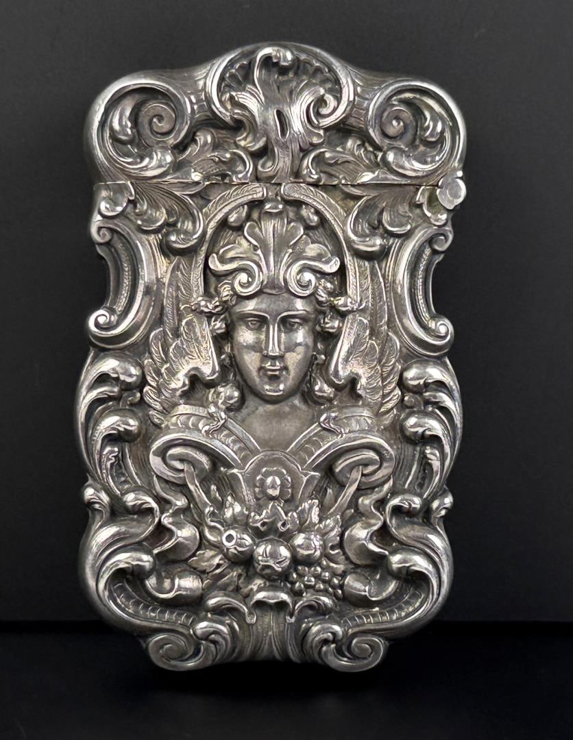 Art Nouveau Sterling Silver Match Safe Vesta Case (1 of 6)