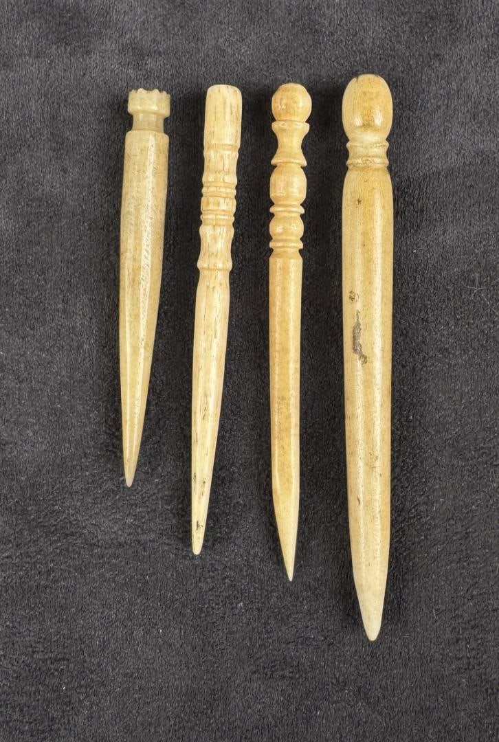 Whaler Made Whale Bone Bodkins: Nice grouping.