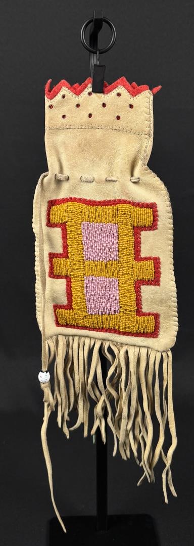 Apache Native American Indian Beaded Tobacco Bag (1 of 4)