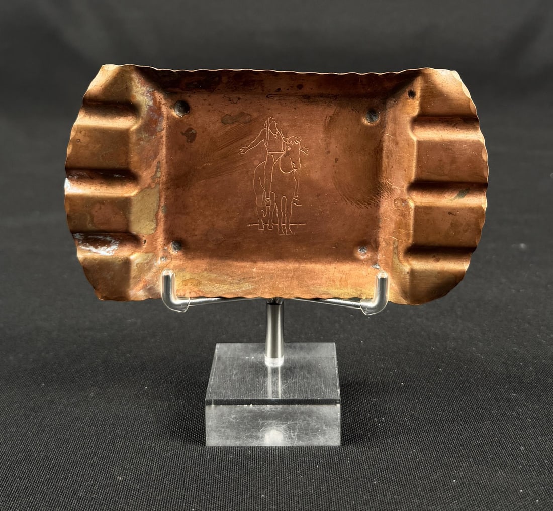 Trading Post Indian Copper Souvenir Ashtray (1 of 4)
