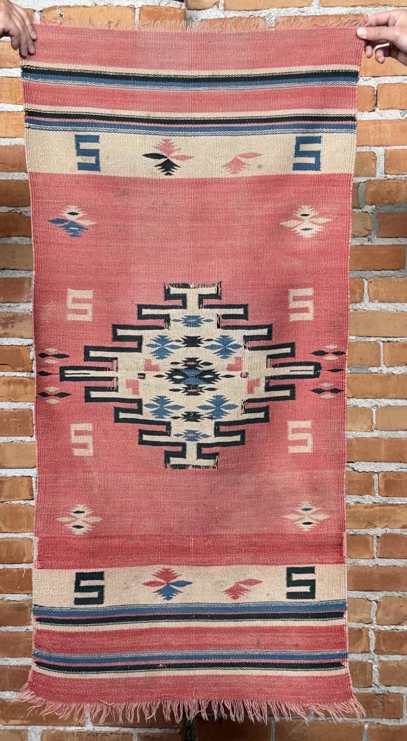 Antique Rio Grande Navajo Indian Serape Blanket (1 of 5)