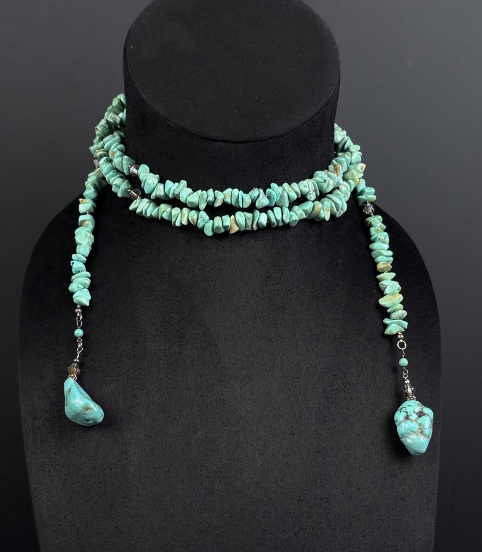 Navajo Turquoise Nugget Necklace (1 of 4)