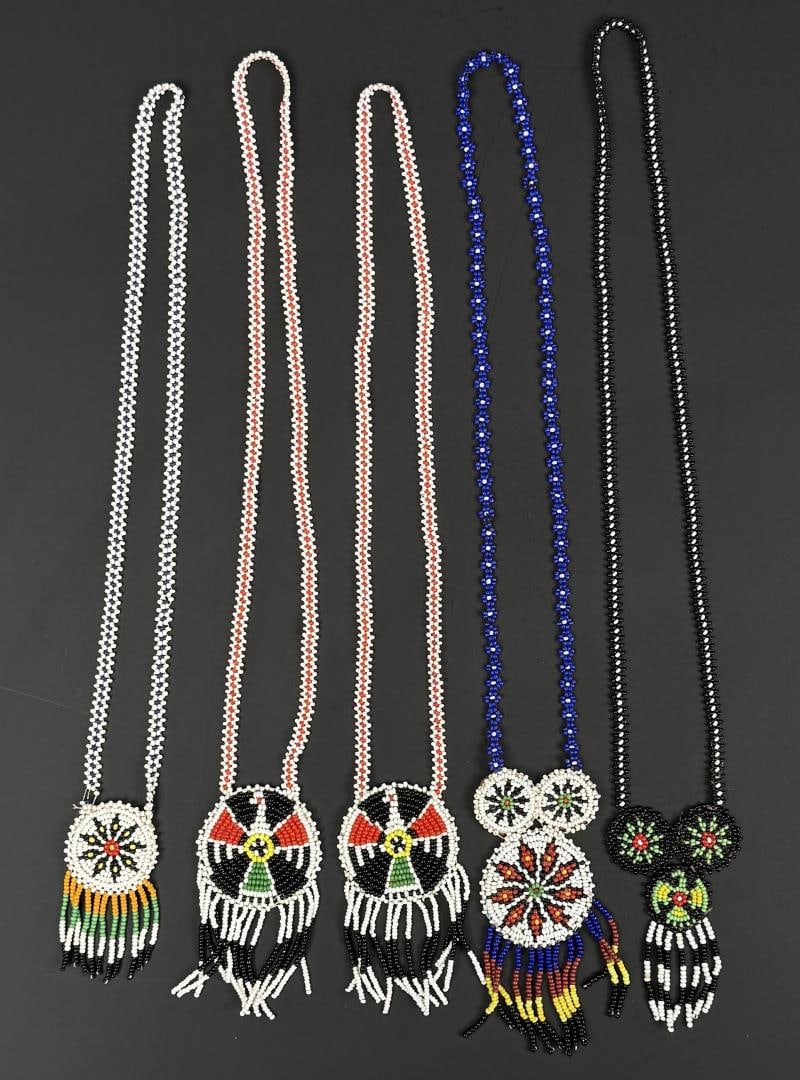Native American Indian Beaded Rosette Necklaces (1 of 14)
