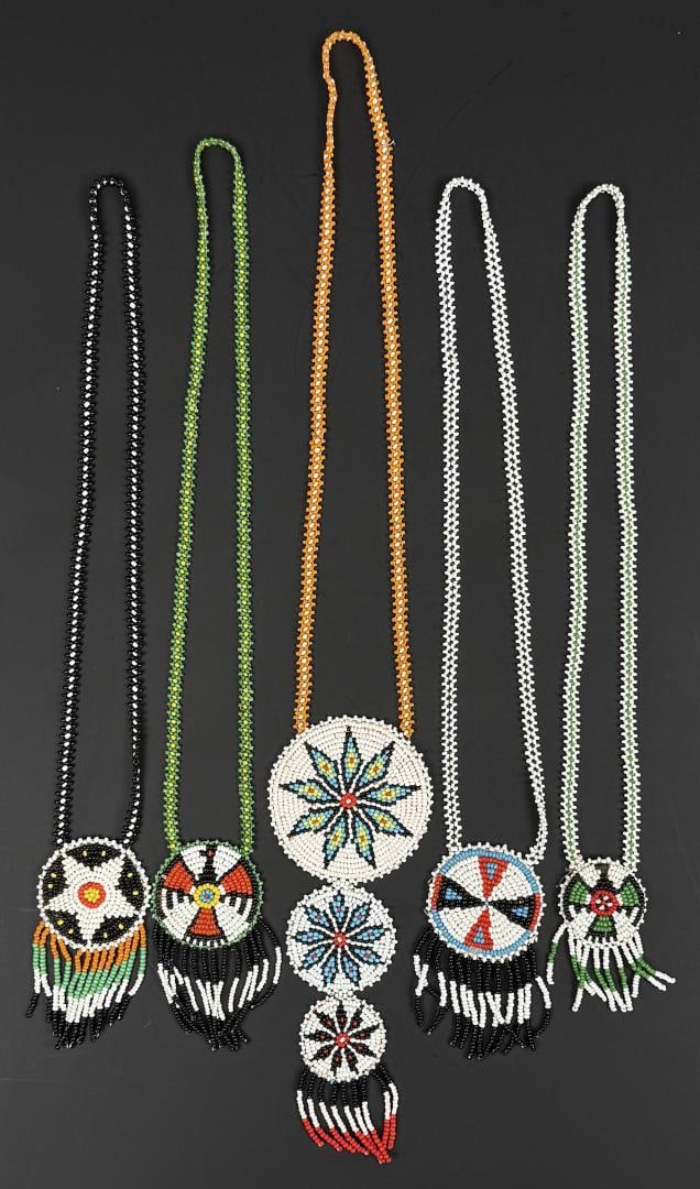 Native American Indian Beaded Rosette Necklaces (1 of 12)