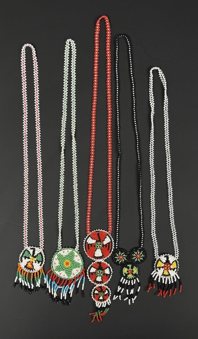 Native American Indian Beaded Rosette Necklaces (1 of 12)