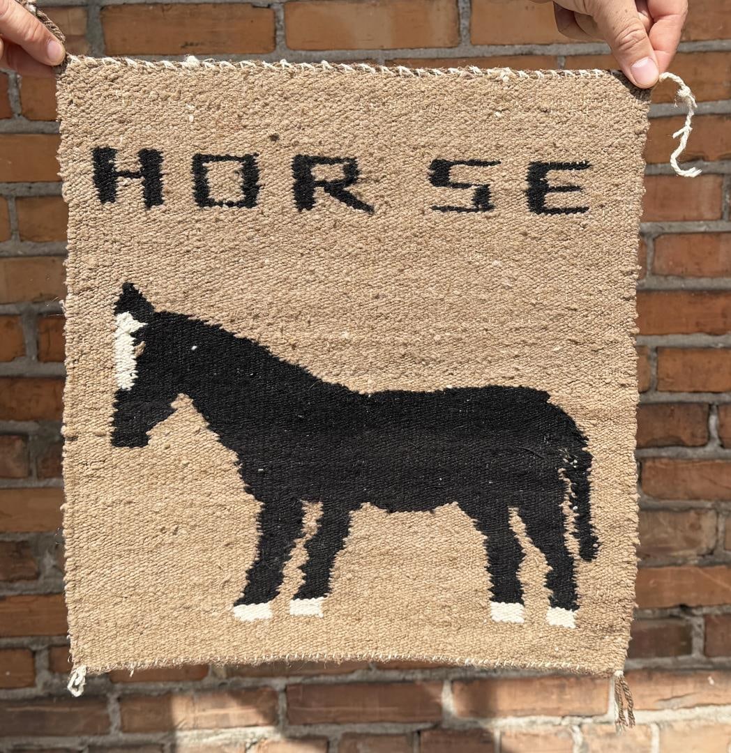 Navajo Indian Pictorial Horse Blanket Rug (1 of 3)