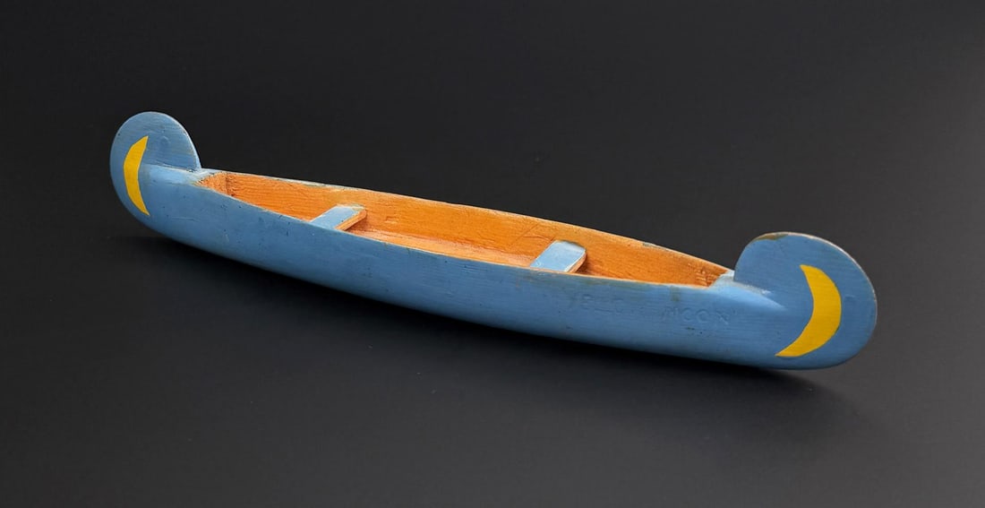 Native American Indian Miniature Canoe (1 of 8)