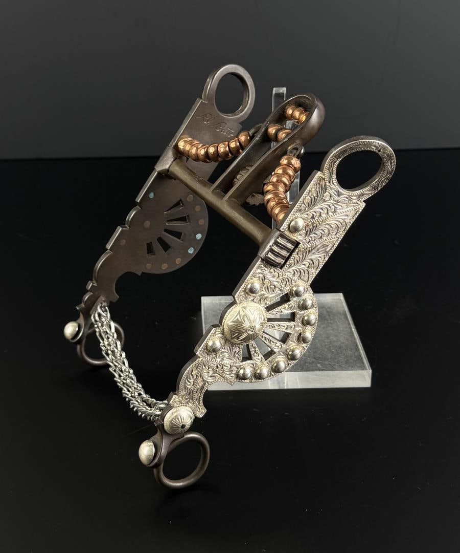 El Gato Silver Overlay Spade Horse Bit (1 of 5)