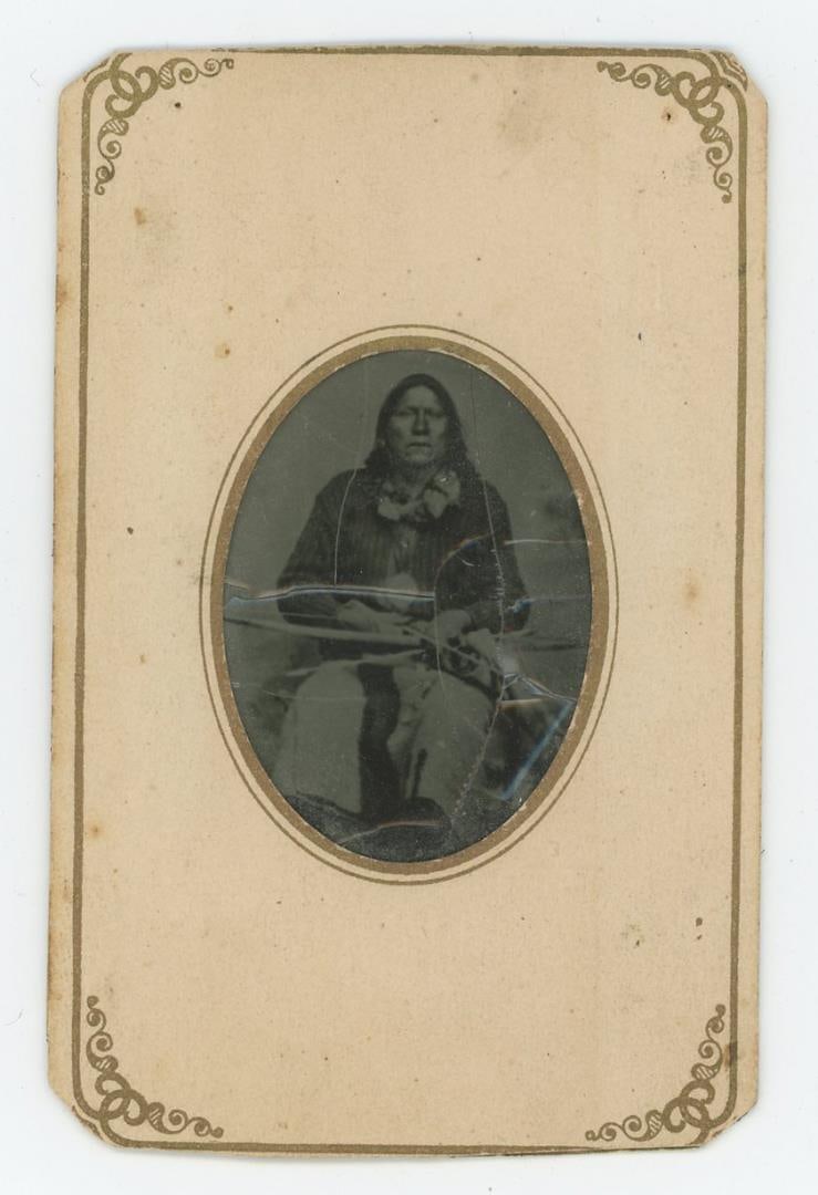 Kiowa Indian Satanta White Bear Tintype Photo (1 of 3)