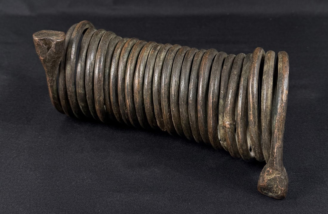 Nigeria West Africa Igbo Manilla Currency Bracelet: 9 5/8" by 4 3/4" by 4 1/2". 6lbs 5oz.