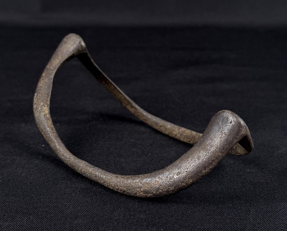 Africa Senufo Ashanti Slave Trade Bronze Anklet: 5 1/2" by 3" by 2".