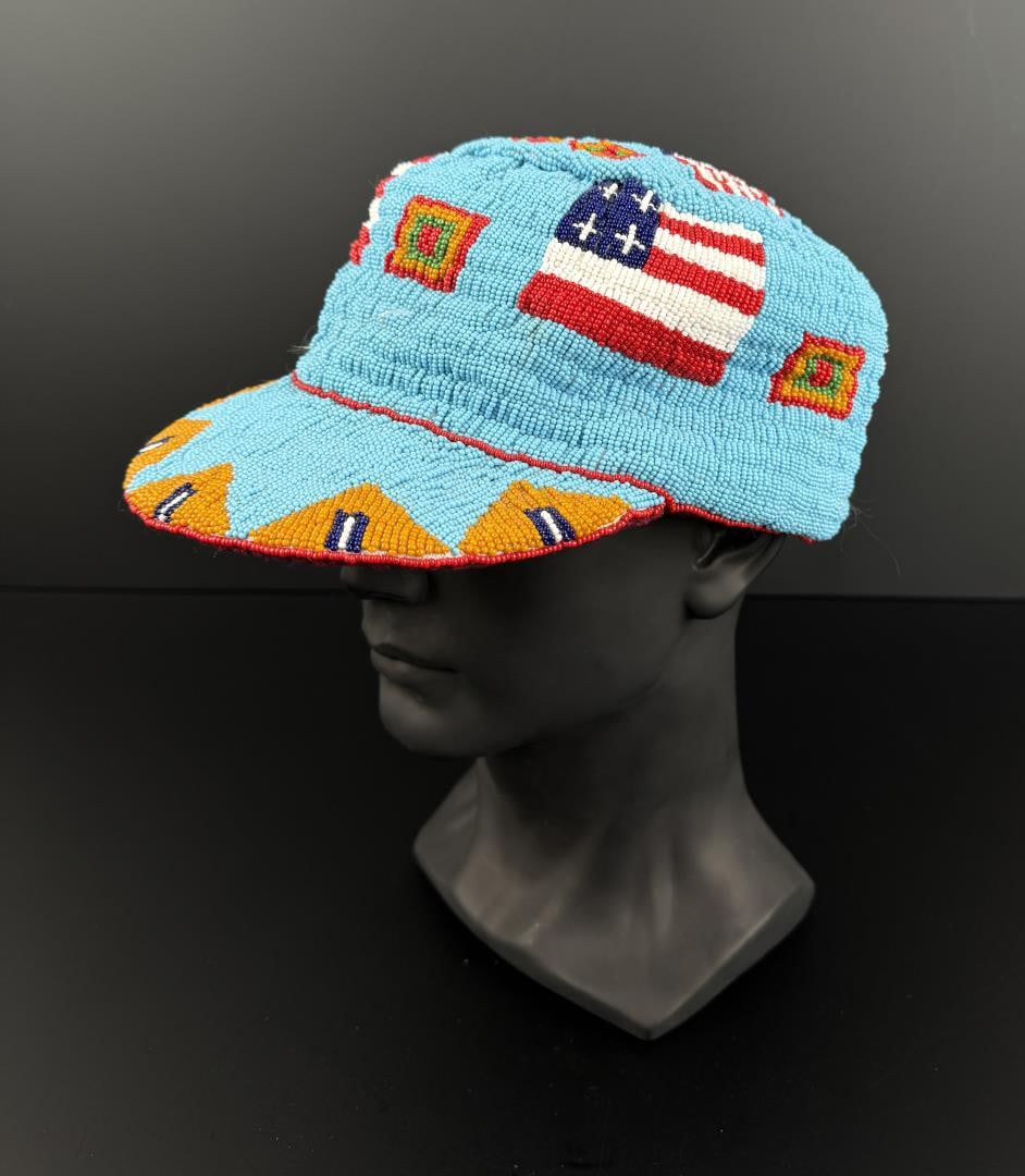 Sioux Native American Indian Beaded Hat (1 of 8)