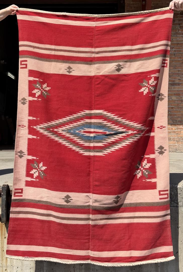 Rio Grande Navajo Indian Saltillo Serape Blanket (1 of 5)