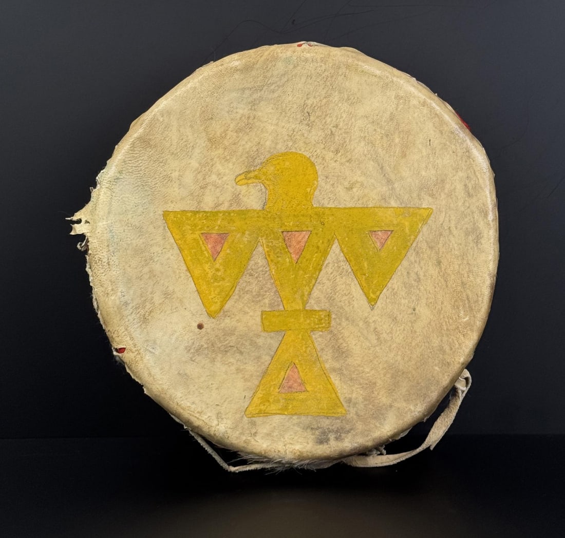 Painted Native American Indian Pueblo Drum (1 of 5)