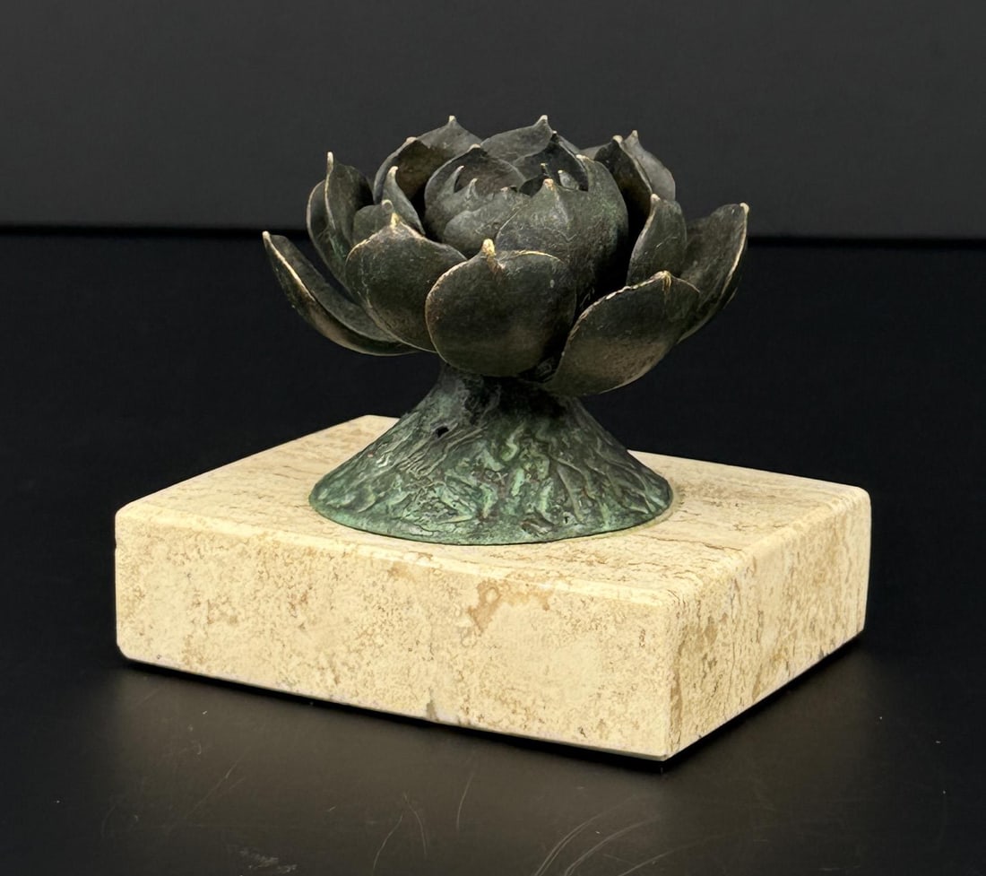 Signed Bronze Lotus - 2