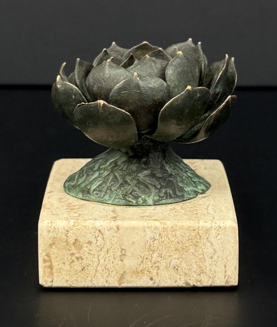 Signed Bronze Lotus - 3
