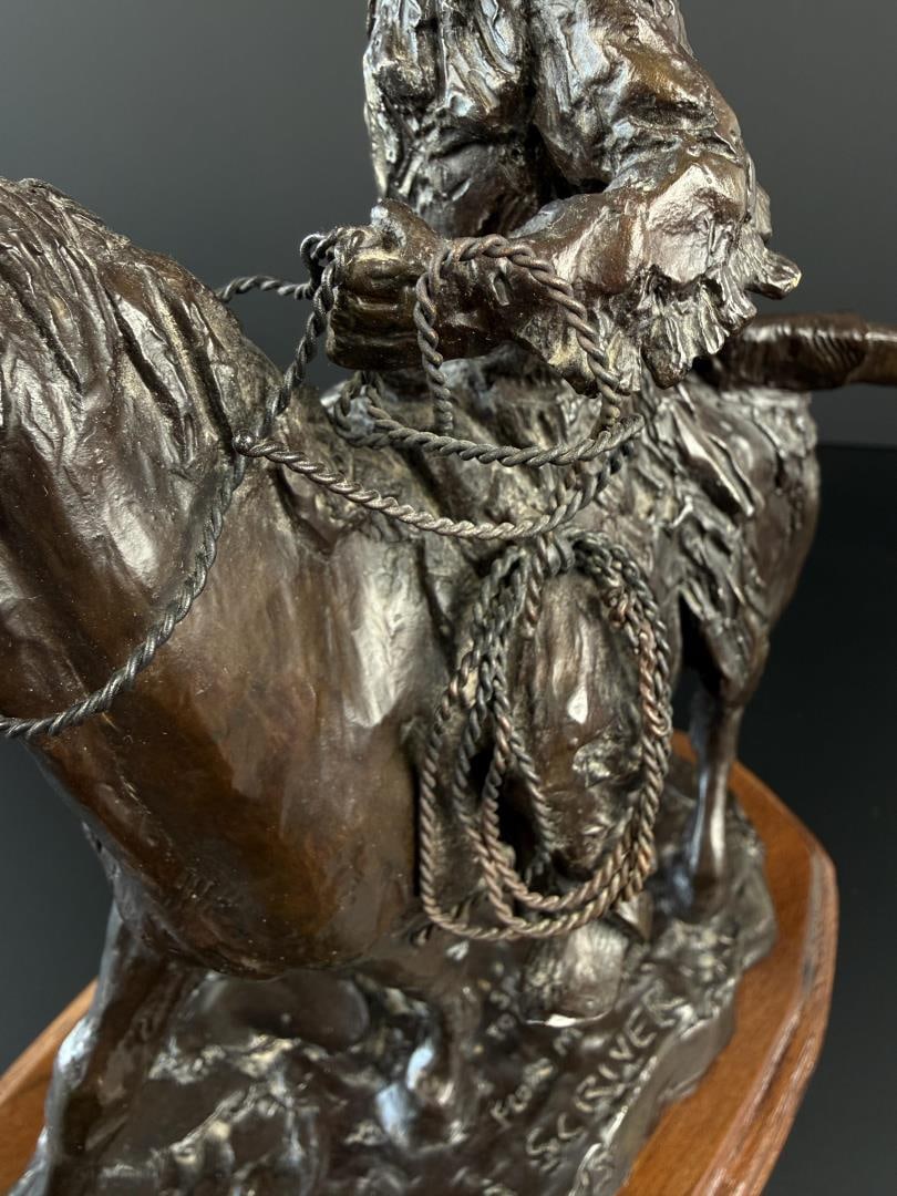 Bob Scriver Mounted Trapper Bronze - 5