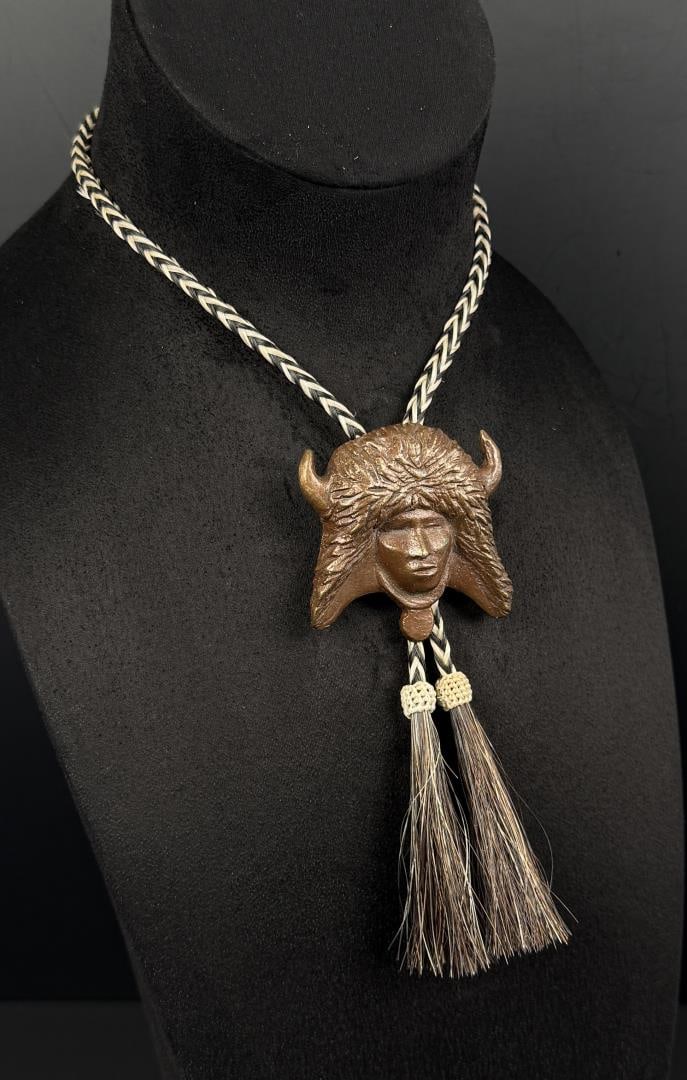 Allan Houser 1994 Prix de West Bronze Bolo Tie (1 of 6)