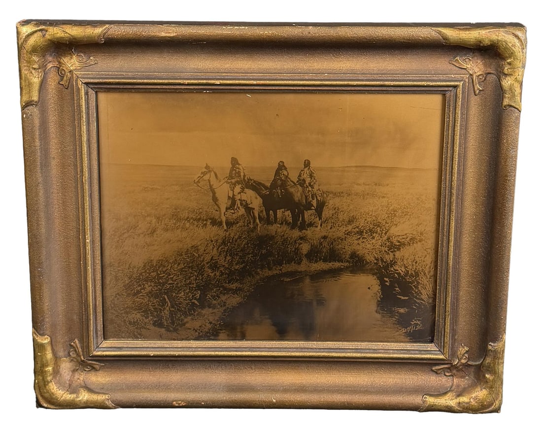 Original Edward Curtis The Three Chiefs Orotone (1 of 5)