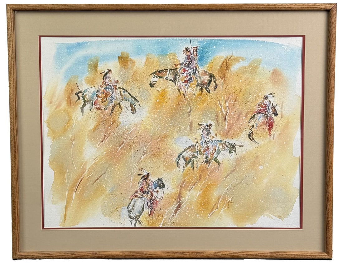 King Kuka Prairie Warriors Blackfoot Painting (1 of 5)