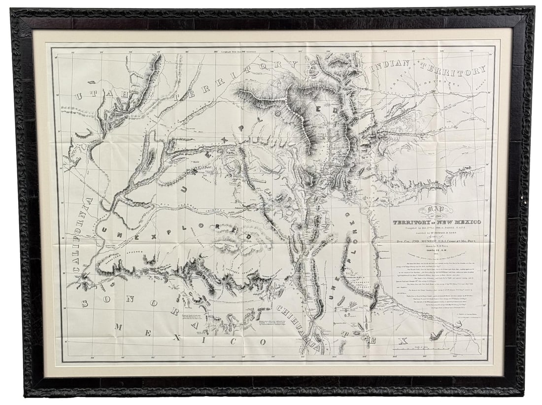 1851 Parke Kern Map of the Territory of New Mexico (1 of 6)