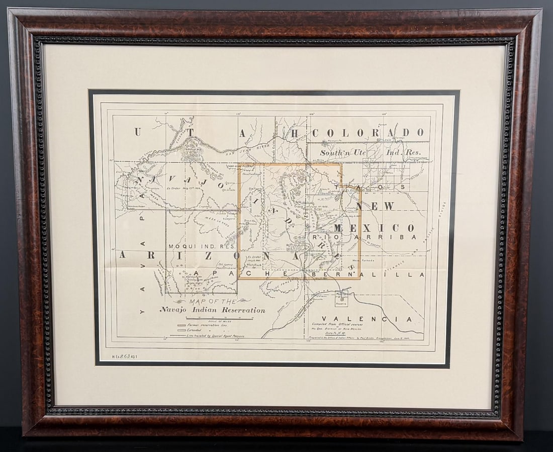 1886 Map of the Navajo Indian Reservation (1 of 4)
