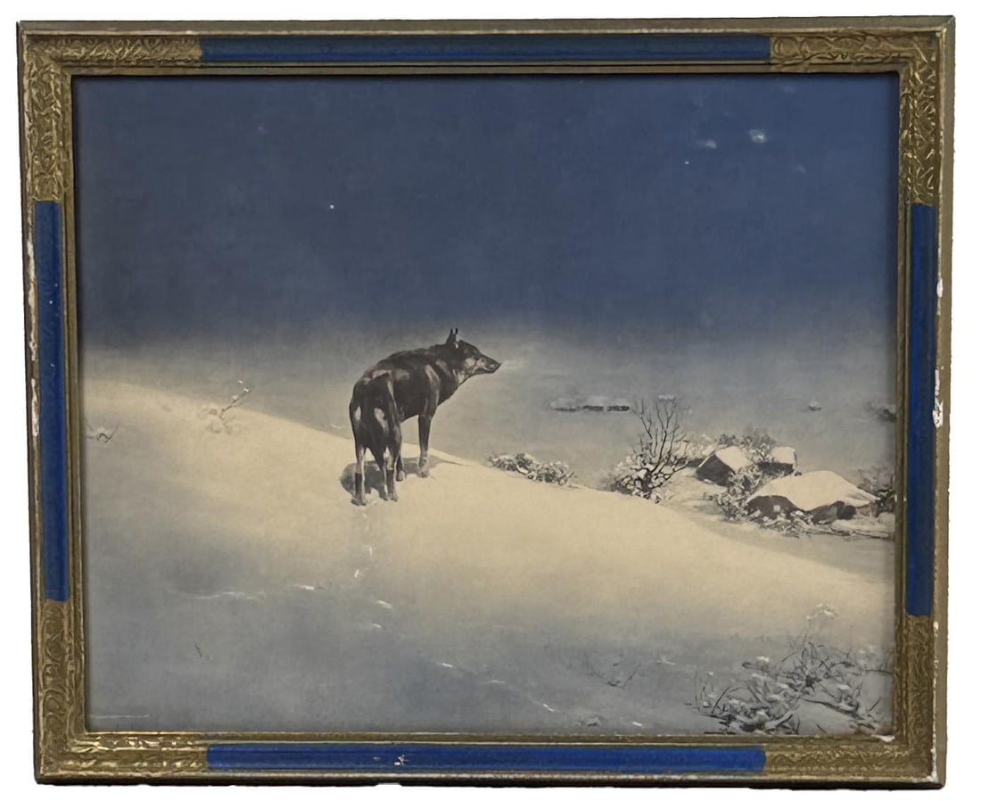 Antique Victor Kowalski Lone Wolf Print (1 of 4)