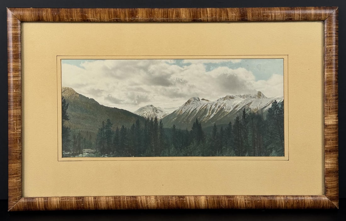 Canadian National Park Hand Tinted Photo: 10 3/4" by 17 1/2" framed.