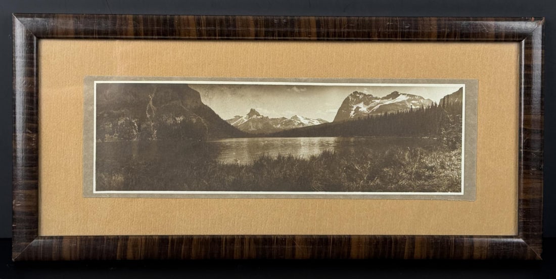 Lake St Mary Glacier National Park Montana Photo: 7 1/2" by 16" framed.